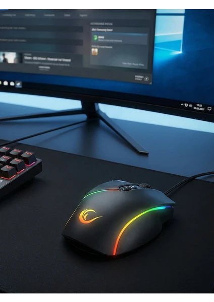 Rampage Comfort RGB Gaming Mouse – 7200 DPI Makrolu Oyuncu Mouse