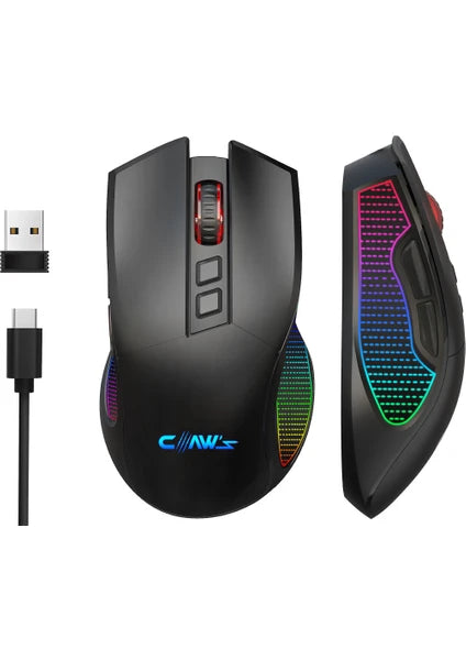 Claw’s Crossfire Air V1 Kablosuz RGB Gaming Mouse – 10.000 DPI Makrolu Oyuncu Mouse